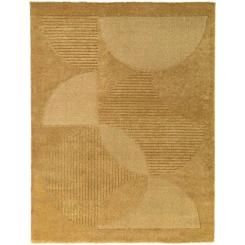 Ascalon Modern Geometric Area Rug - 5' 3" x 7' - Gold