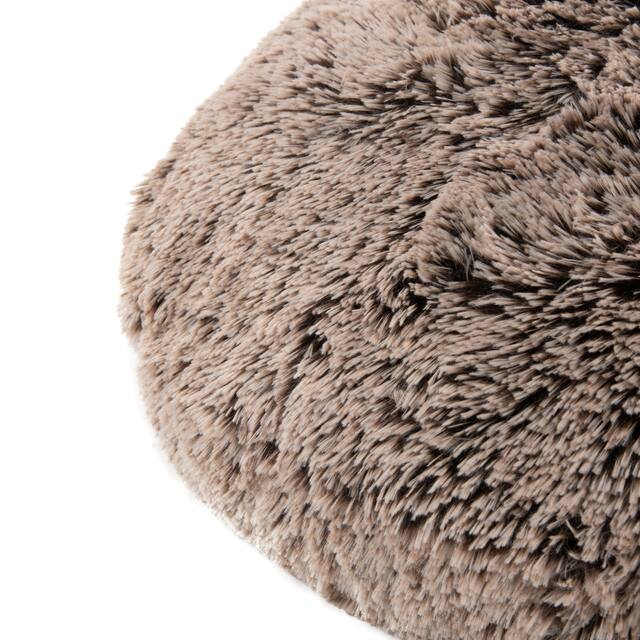 Tempo Home Polar Pouf - Oversized Faux Fur Round Floor Cushion