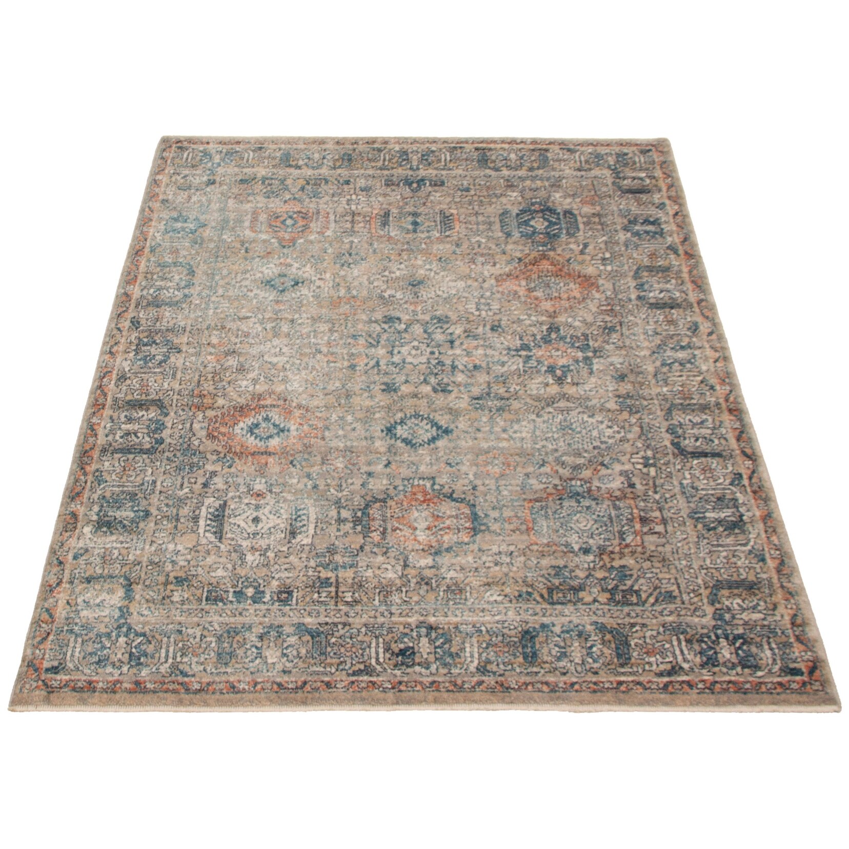 Alexander Home Kendrick Distressed Medallion Area Rug - On Sale - Bed ...