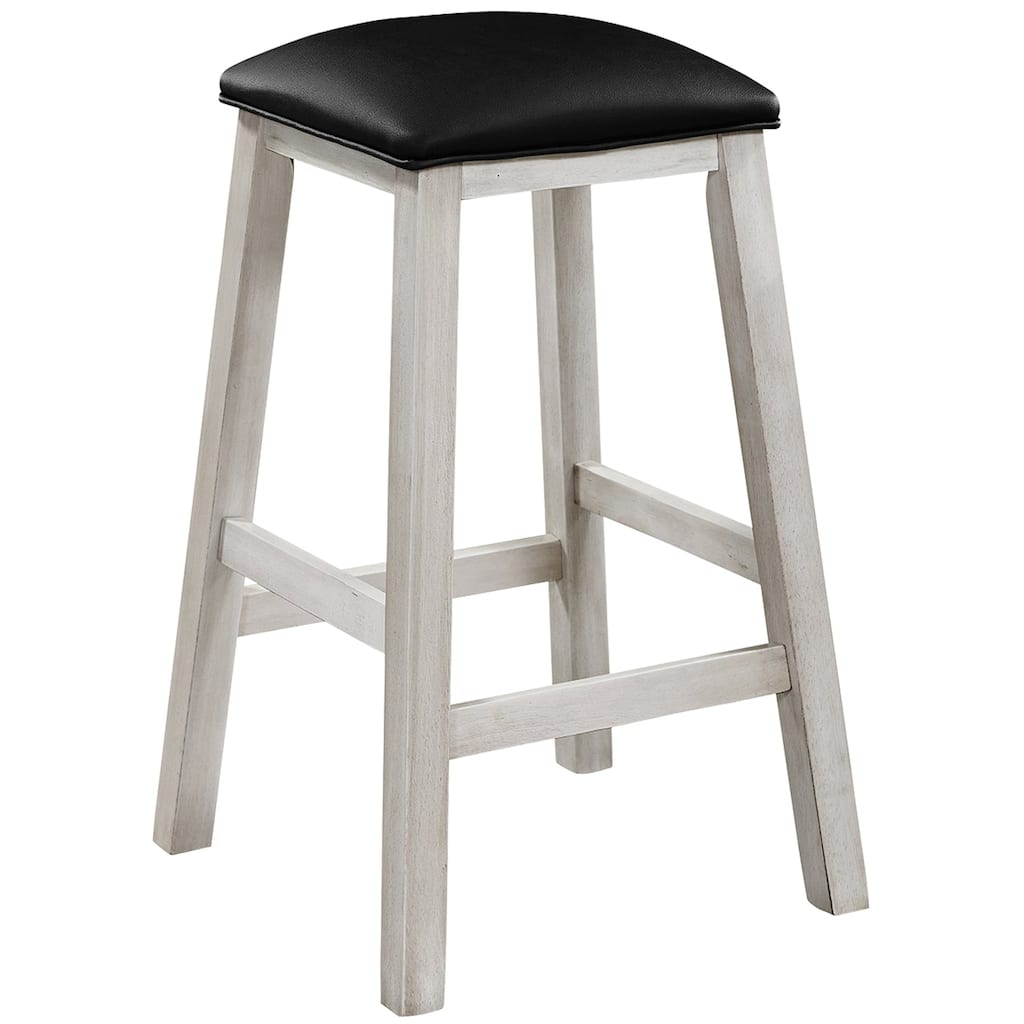 Wooden Backless Barstool With Vinyl Seat Cusion By RAM Game Room