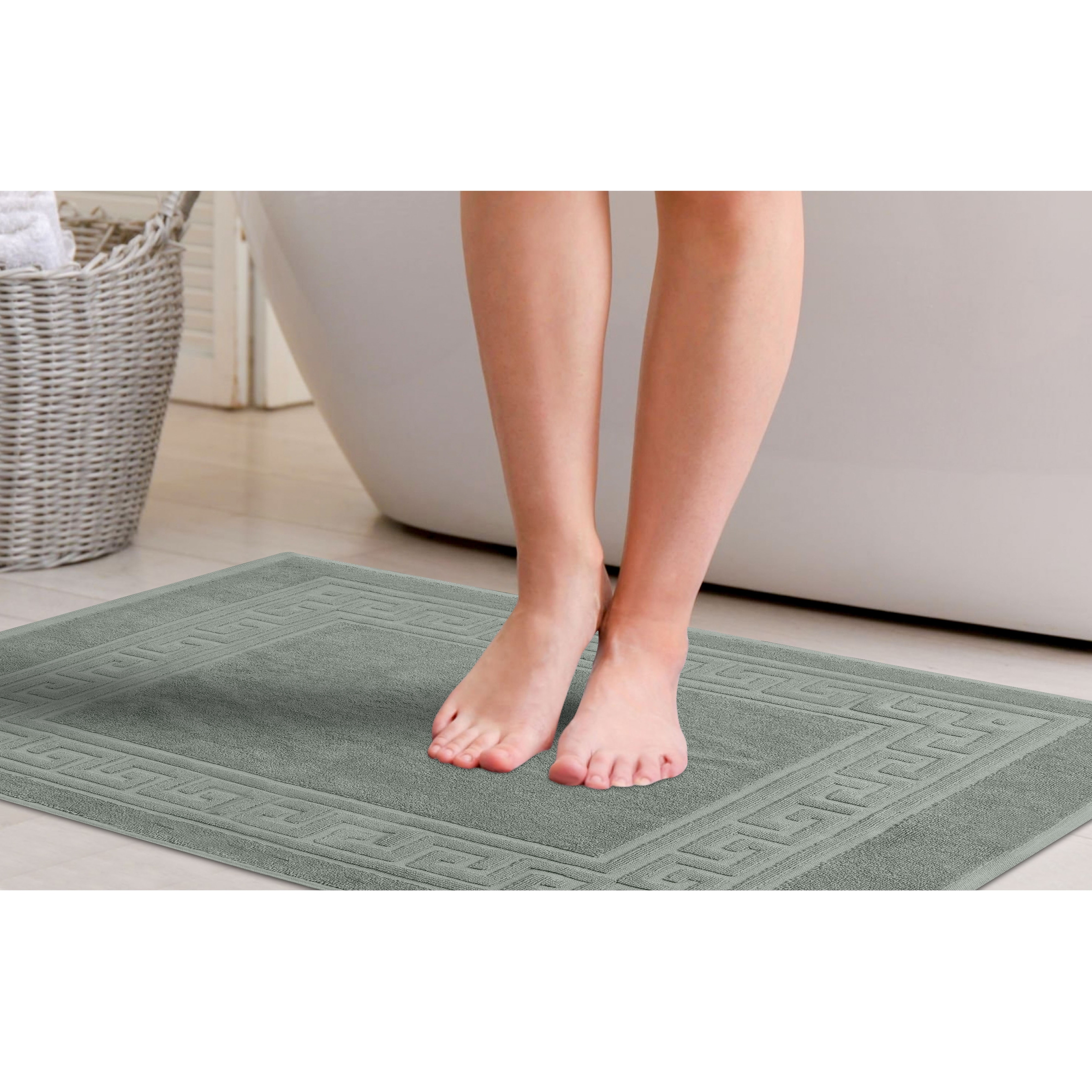 Superior Plush Absorbent 900 GSM Cotton Bath Mat Set of 2
