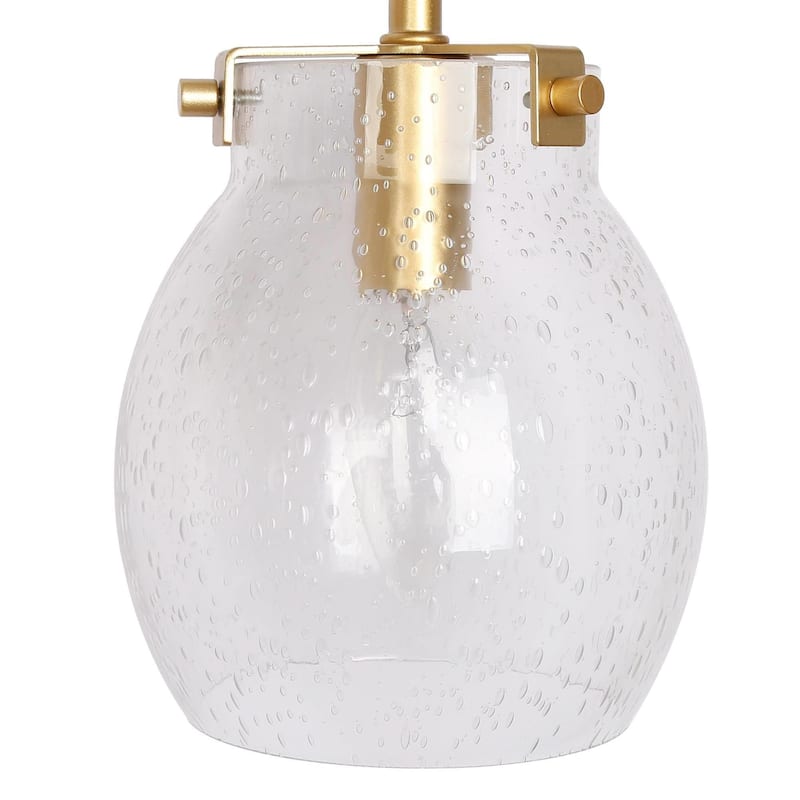 2/3/4-Light Modern Gold Bathroom Vanity Light Dimmable Seeded Glass Wall Sconces