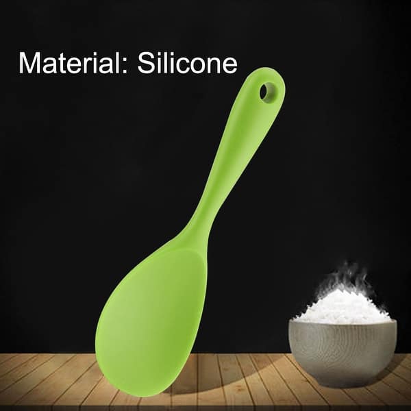 slide 2 of 13, Silicone Soup Ladle Spoon 8.7 Inch Heat Resistant One Piece Design - 8.7" x 2.8"(L*W)