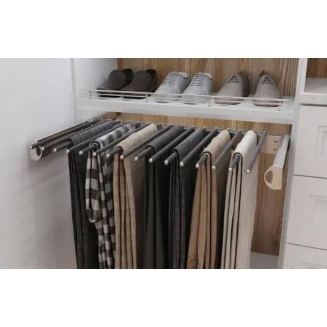 Hardware Resources 16 Hook Pull Out Pants Rack with Full Extension