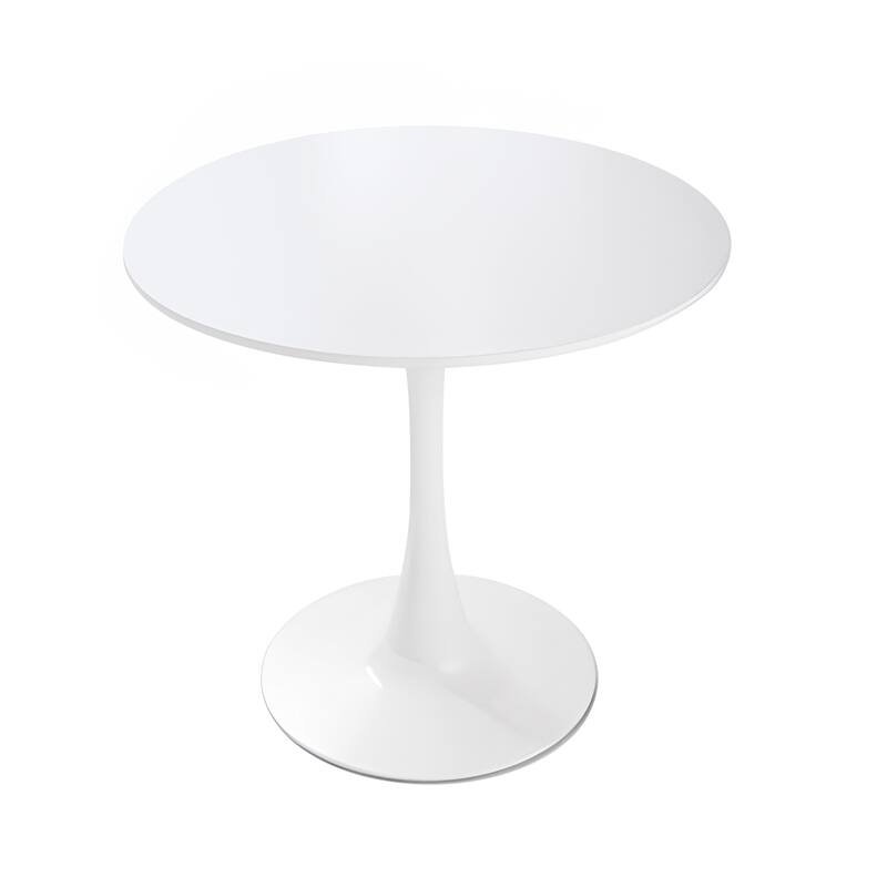 5 Pieces 31.5-Inch round dining table set for 4 and 4 pieces Upholstered Chairs for Four Person, MDF Table-top