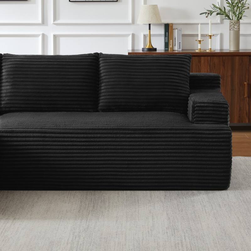 96.1" Modern L-Shaped Cloud Sectional Sofa, No Assembly Required