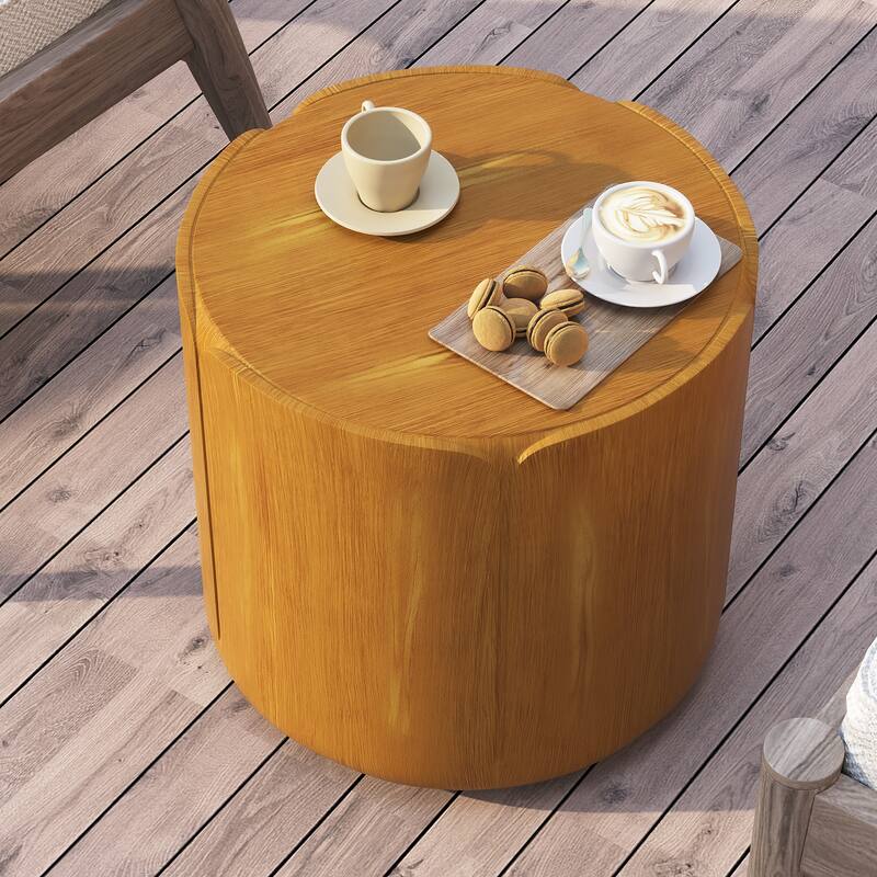 GDFStudio Kaelwyn MGO Cylindrical Waterproof Coffee Table