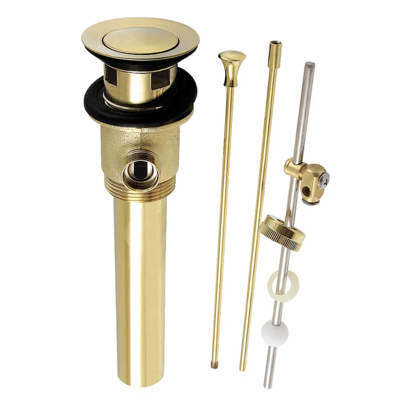 Kingston Brass Made To Match Brass Pop-Up Bathroom Sink Drain with Overflow, 22 Gauge - Polished Brass