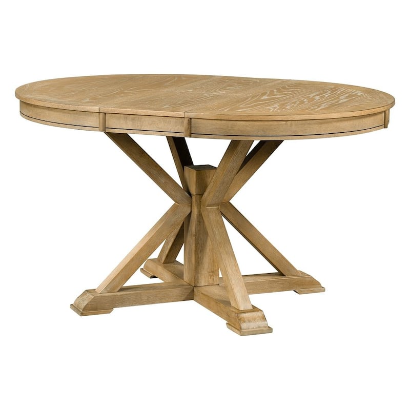 5 PCS Retro Style Dining Table Set for 4 with Extendable Table and 4 Upholstered Chairs