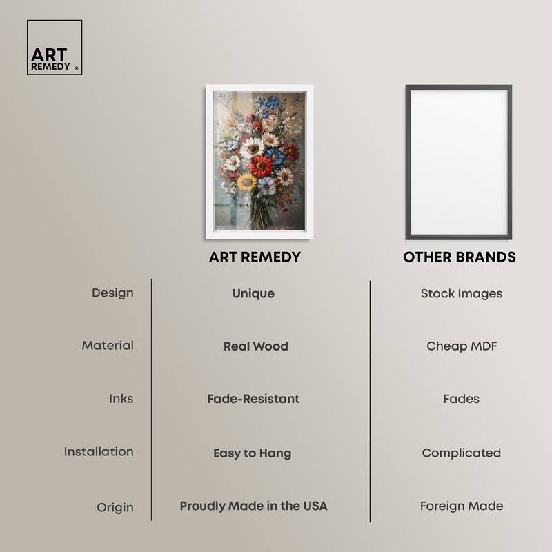 Symphony of Flowers I Shadowbox by Art Remedy