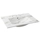 preview thumbnail 26 of 120, JONATHAN Y Aubert 3-Hole Rectangular Ceramic Single Sink Basin Vanity Top 30 in. - White Marble Effect
