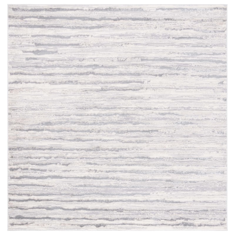 SAFAVIEH Lagoon Vesselina Fenne Abstract Rug - 6'7" Square - Grey/Dark Grey