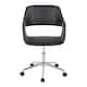 Option Black Faux Leather/Chrome Metal