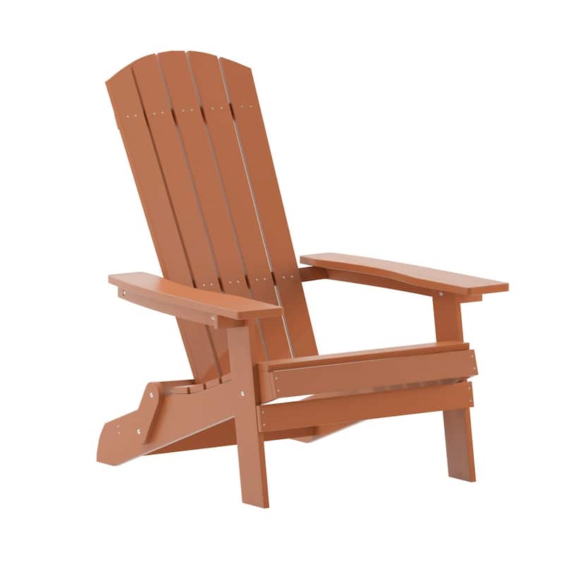 Poly-resin Folding Adirondack Indoor/Outdoor Patio Chair (Set of 4)