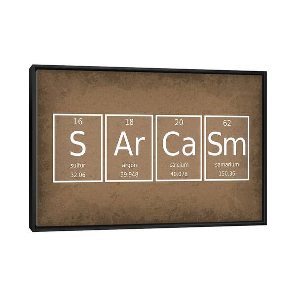 slide 2 of 9, iCanvas "Sarcasm" by GetYourNerdOn Framed Black - 26x40