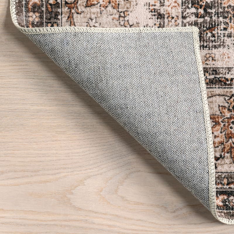 Rosewood Vintage Machine Washable Area Rug