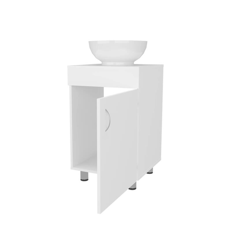 Bathroom Vanity with Integrated Sink and Faucet