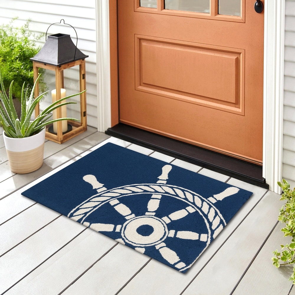 Liora Manne Frontporch Ship Wheel Indoor/Outdoor Rug