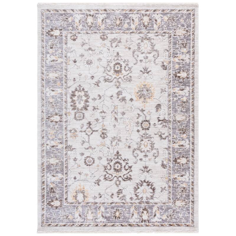 Martha Stewart by SAFAVIEH Kirsty Vintage Floral Distressed Rug - Ivory/Grey - 5'3" x 7'6"