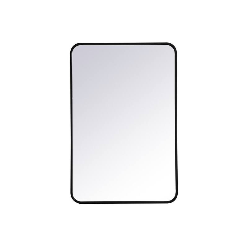 Ezra Soft Corner Metal Rectangular Mirror