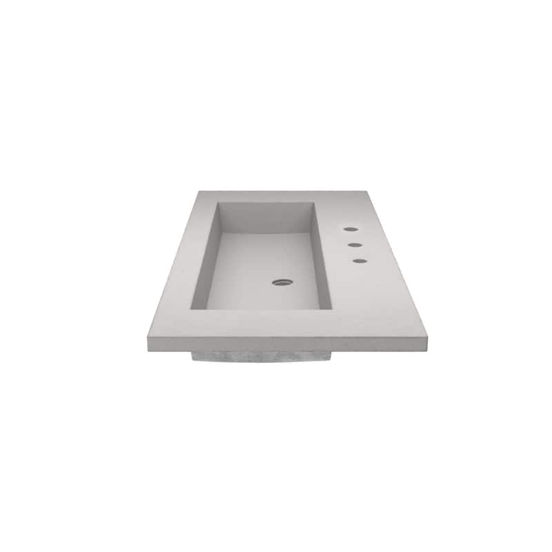 Capistrano 48.5-inch Concrete Vanity Top with Integral Trough Sink