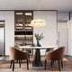 preview thumbnail 4 of 10, Modern 5-Light Gold Drum Chandelier Transitional Light for Dining Room Entryway - 23.6" Dia. x 8.3" H