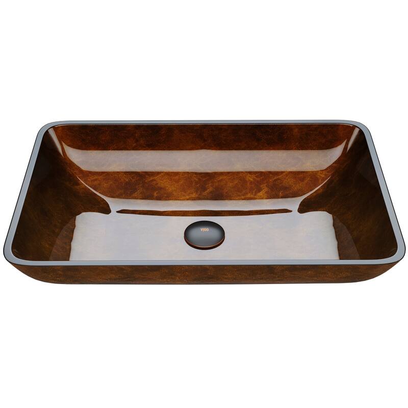 Vigo 22-1/2" Glass Bathroom Vessel Sink
