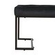 preview thumbnail 10 of 12, Modern Design Upholstered Button Tufted Bench, Durable Iron Frame, Black and Bronze