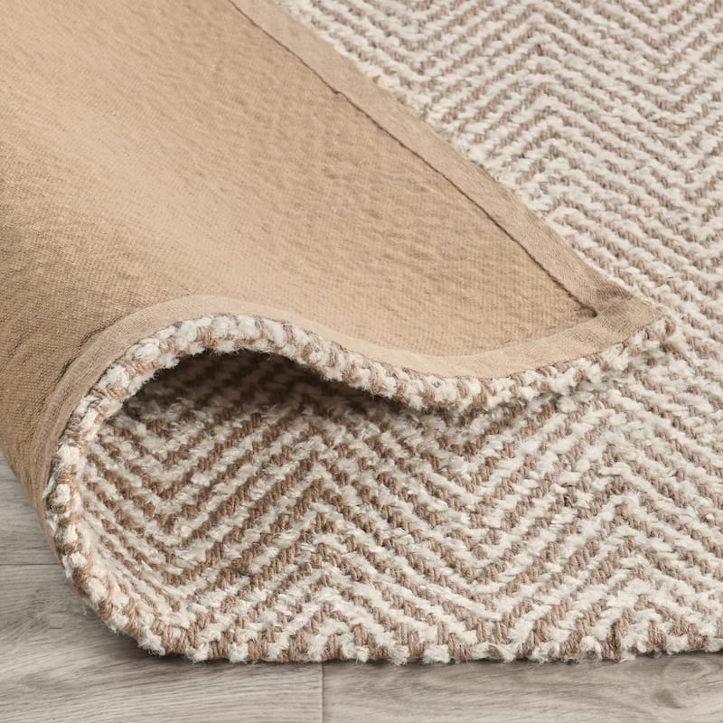 Villa by Classic Home Herringbone Handwoven Wool Blend Rug