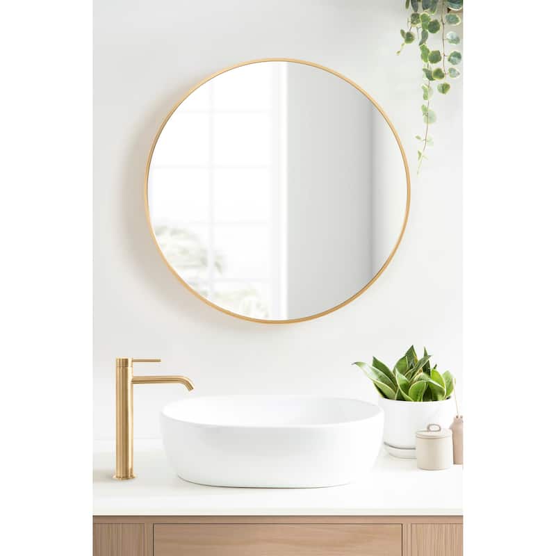 Kate and Laurel Zayda Metal Round Mirror