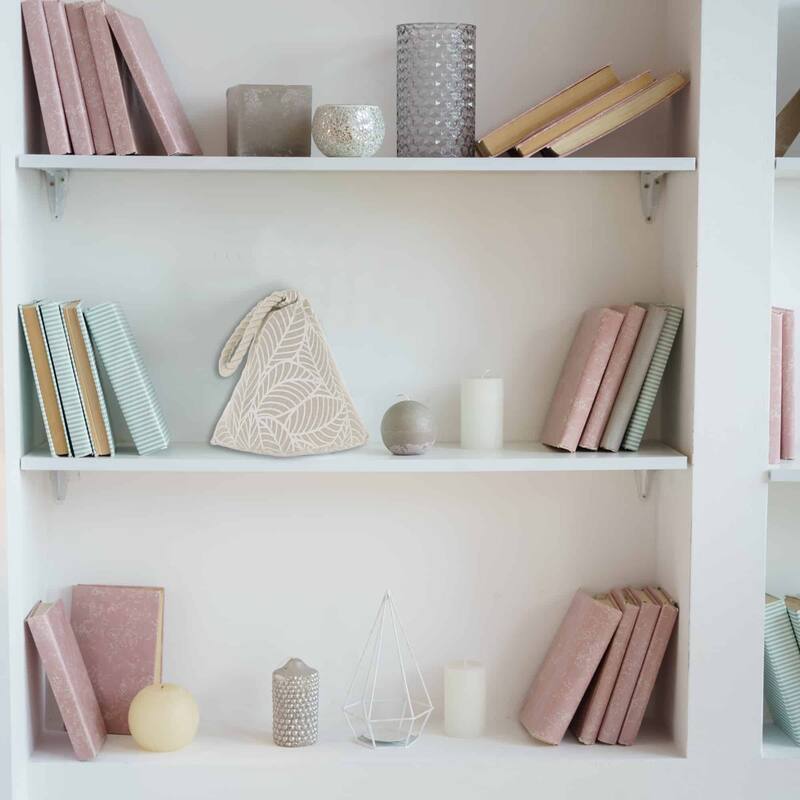 Jungle Print Cotton Weighted Bag Door Stop 2.3 lbs - 8"H x 5.8"L x 5.8"W