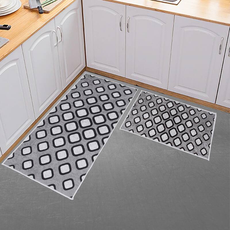 Sussexhome Non Skid Washable Kitchen Runner Rugs Set of 2 - Set of 44 x 24 and 31.5 x 20 Inches