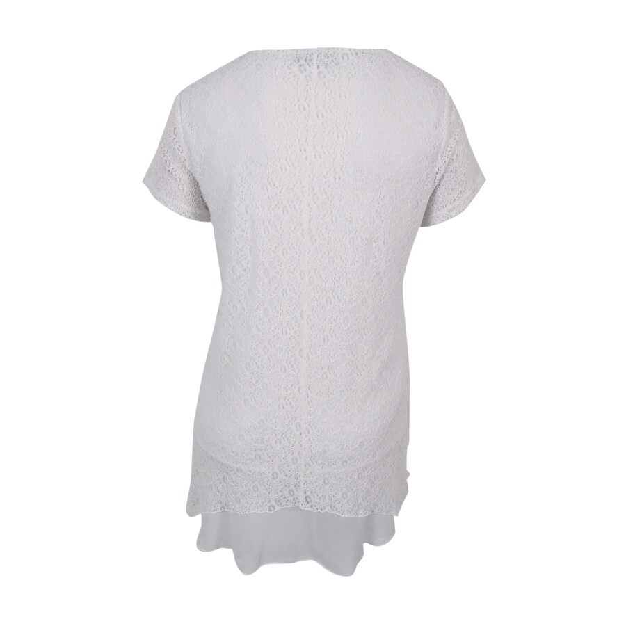 white lace tunic plus size