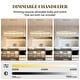 preview thumbnail 15 of 18, 6 lights Rectangle Crystal Chandeliers for Dining Room, 39" Large Linear Water Ripple Glass Island Light Fixture