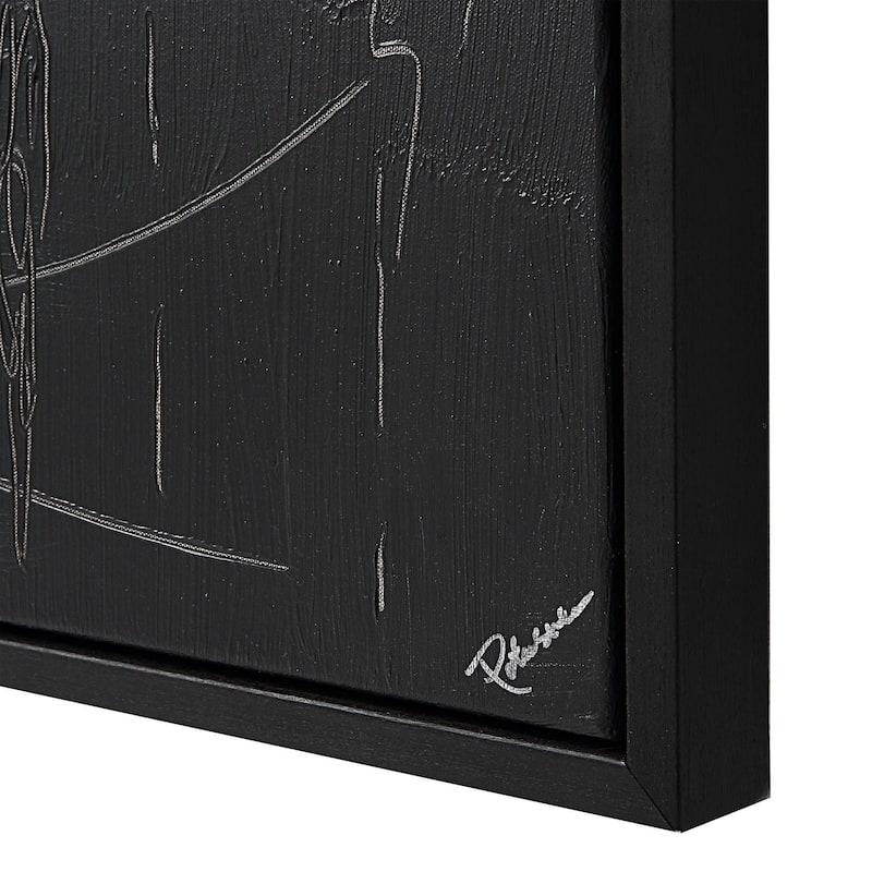 Renwil Haiku Canvas Wall Art with Black Frame