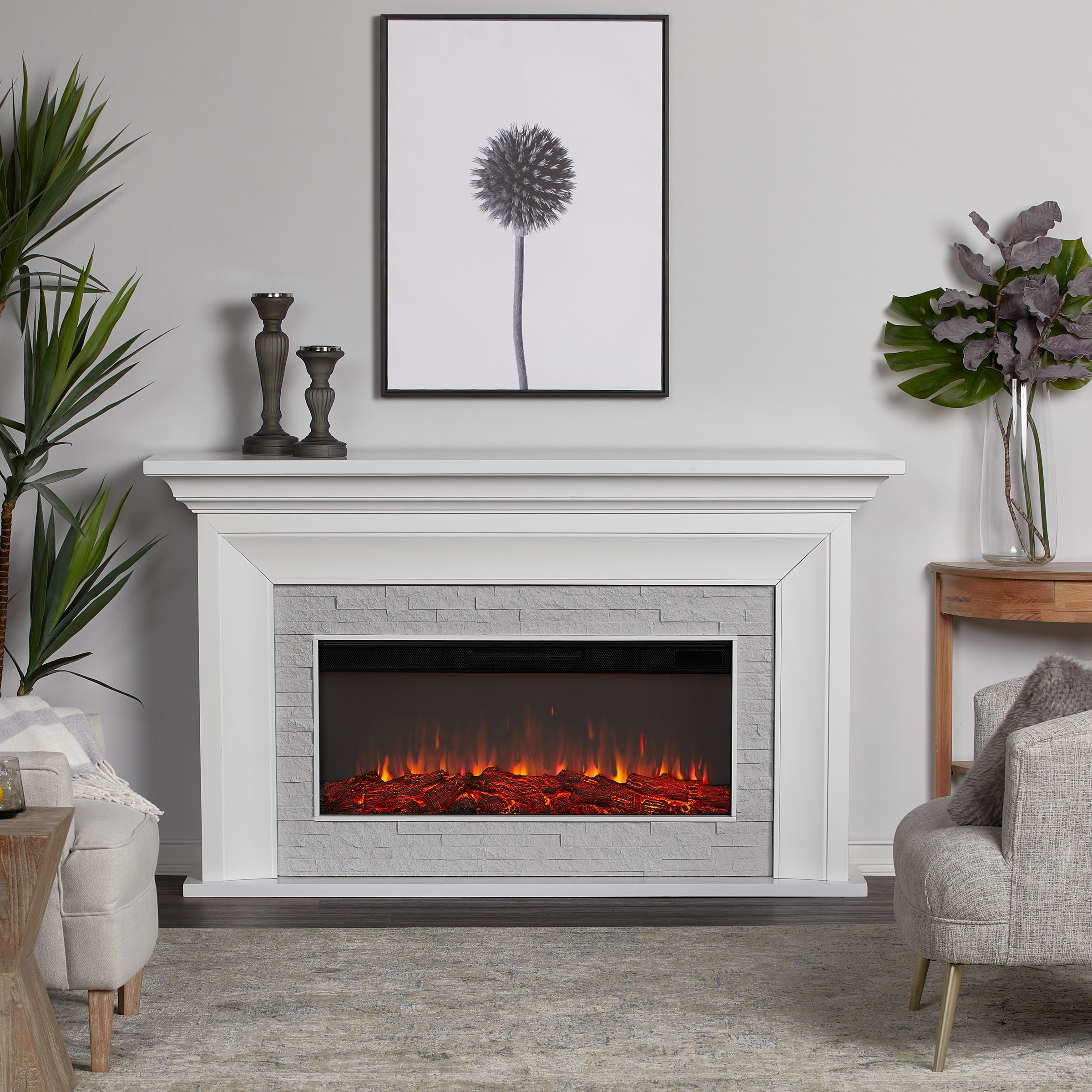 Real Flame Sonia Electric Landscape Fireplace 69"