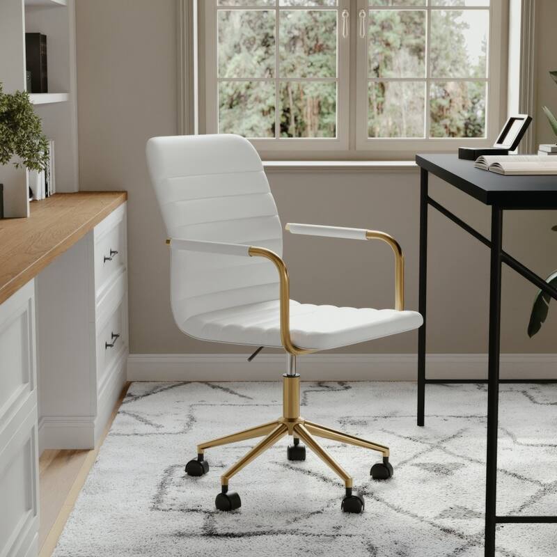 Martha Stewart Upholstered Swivel Office Chair