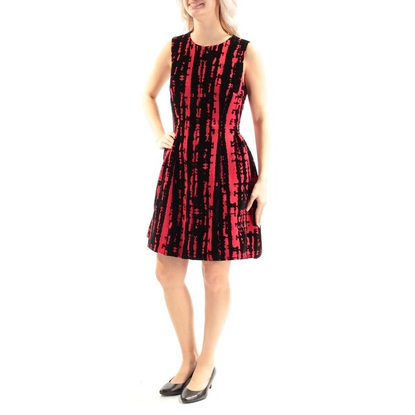 calvin klein red velvet dress