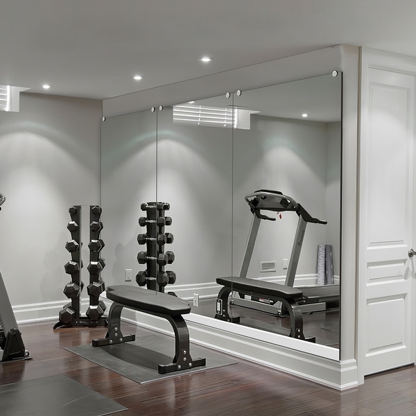 Wall Mounted Activity Mirror, Home Gym Mirror with Flat Polished