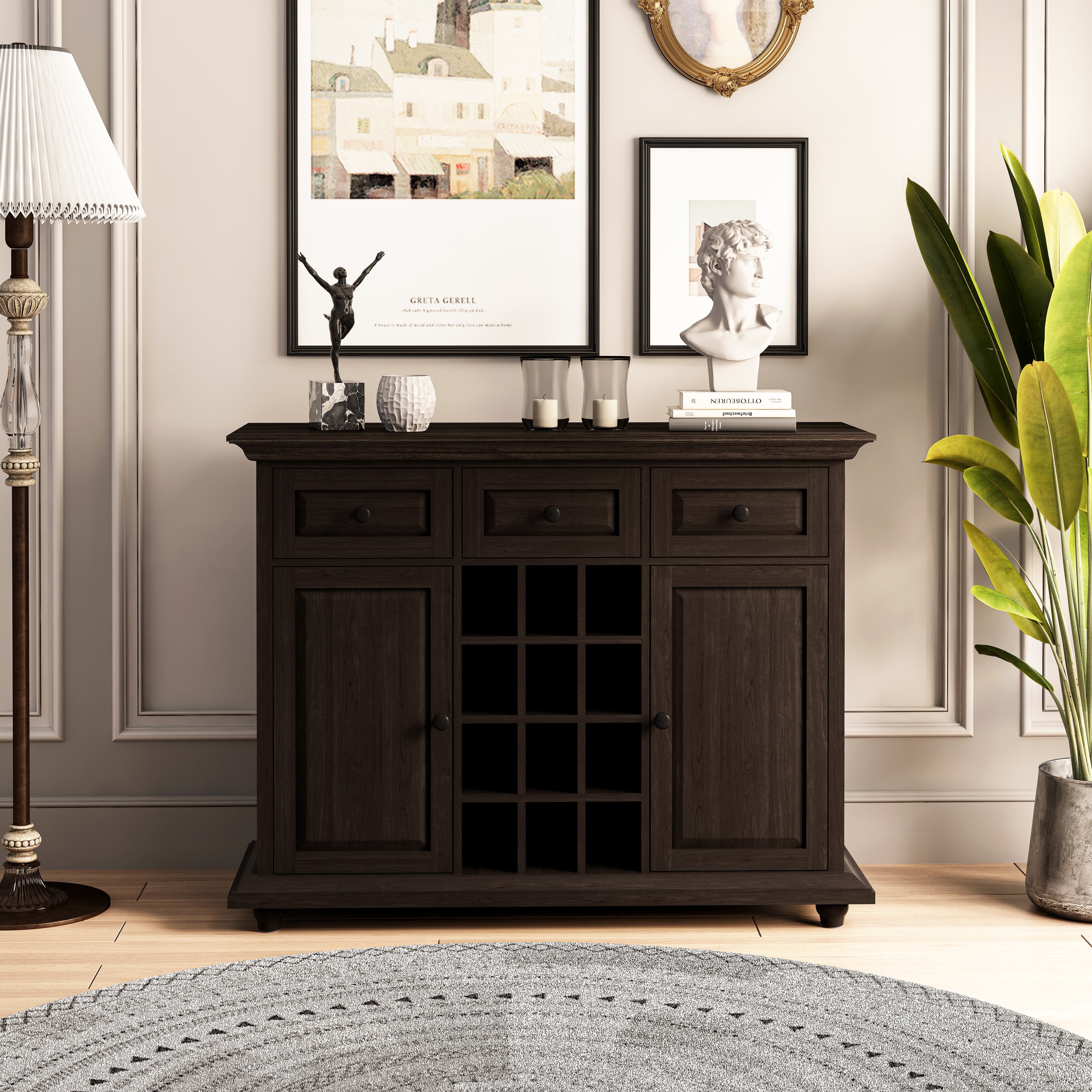 Wine best sale grid cabinet