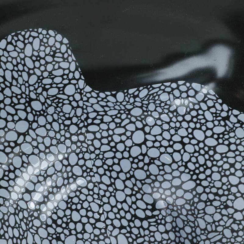 Decorative Ceramic Pebble Inspired Pattern Bowl - Black