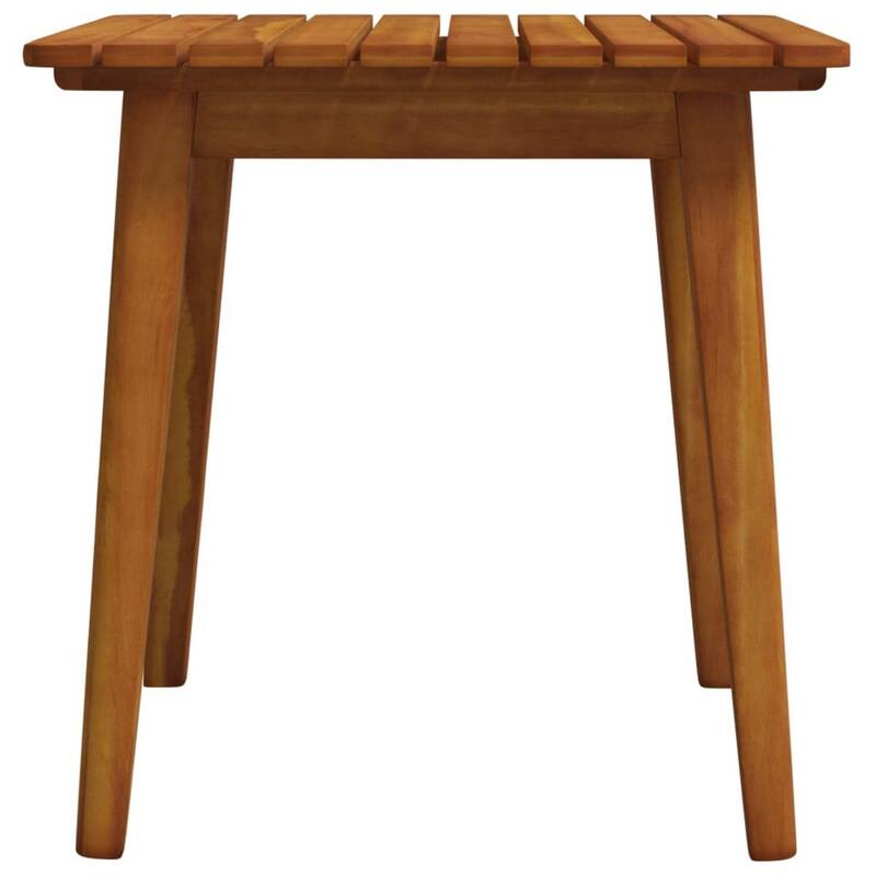 3pc Outdoor Tea Table Set, 2 Chair, Slatted Solid Brown Acacia Wood