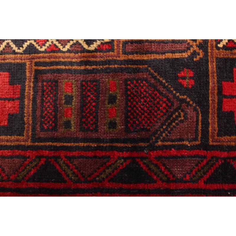 ECARPETGALLERY Hand-knotted Teimani Dark Navy Wool Rug - 3'1 x 4'11