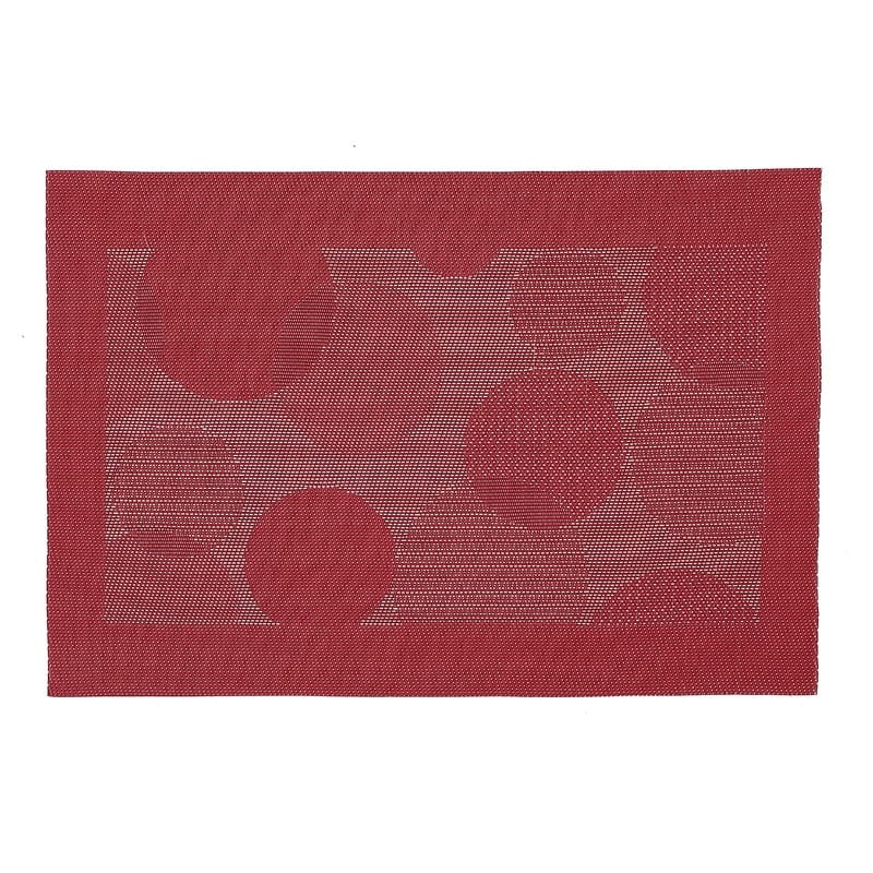 Vinyl Placemat (Bubbles) (Red) - Set of 12