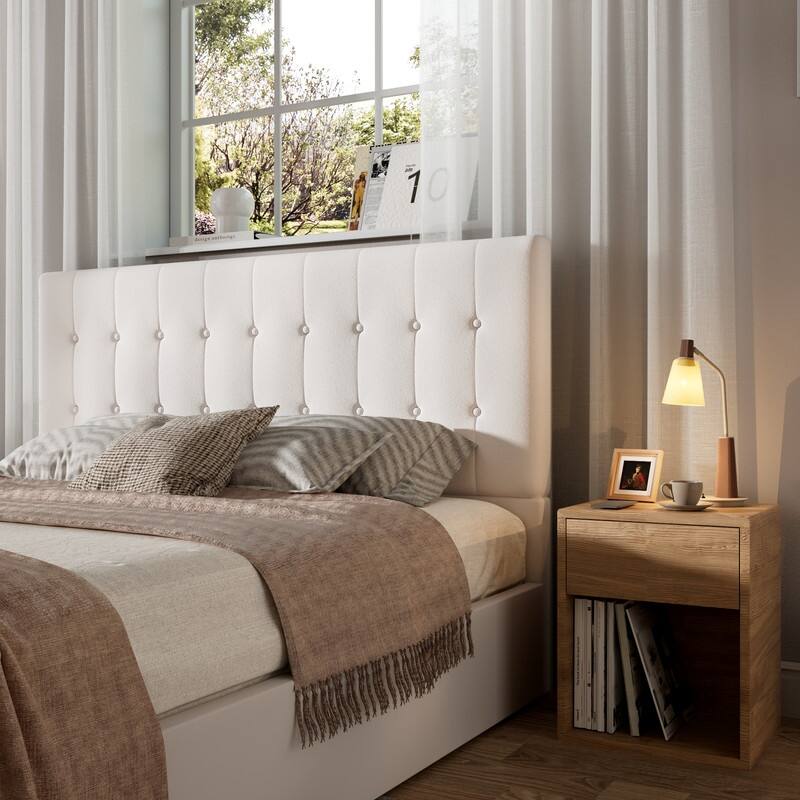 Plywood Frame Upholstered Platform Bed with Lift-up Storage