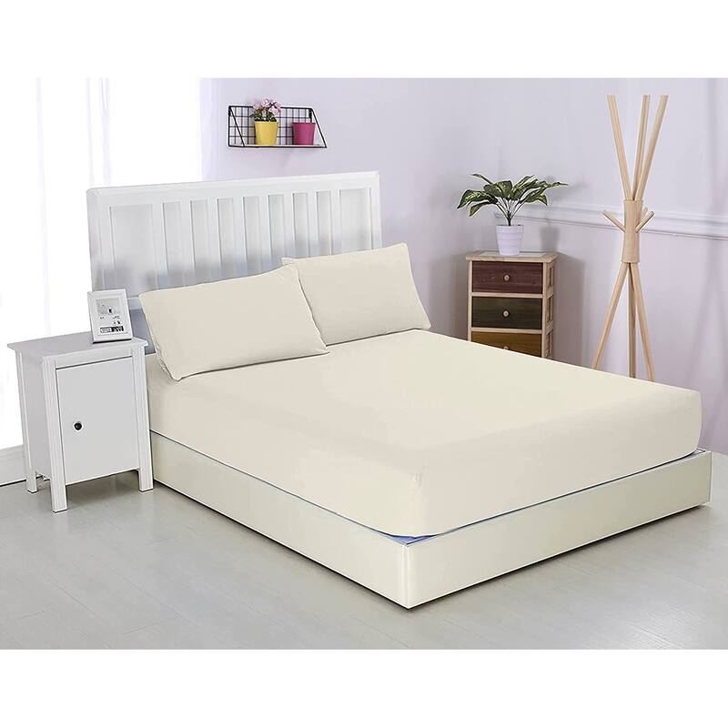 A1HC 300TC GOTS Certified Organic Cotton Fitted Sheet, Deep Pocket On