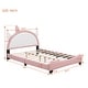 preview thumbnail 8 of 8, Cute Twin Size Upholstered Bed with Unicorn Shape Headboard, Platform Bed with Headboard and Footboard