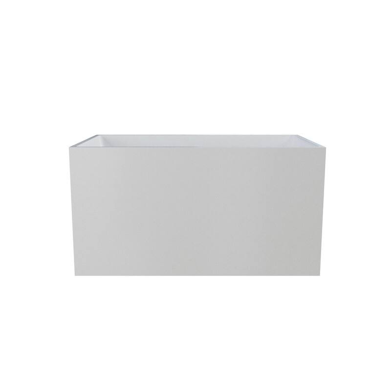 MEDUNJESS 47'' Acrylic Freestanding Bathtub Soaking Tubs - White