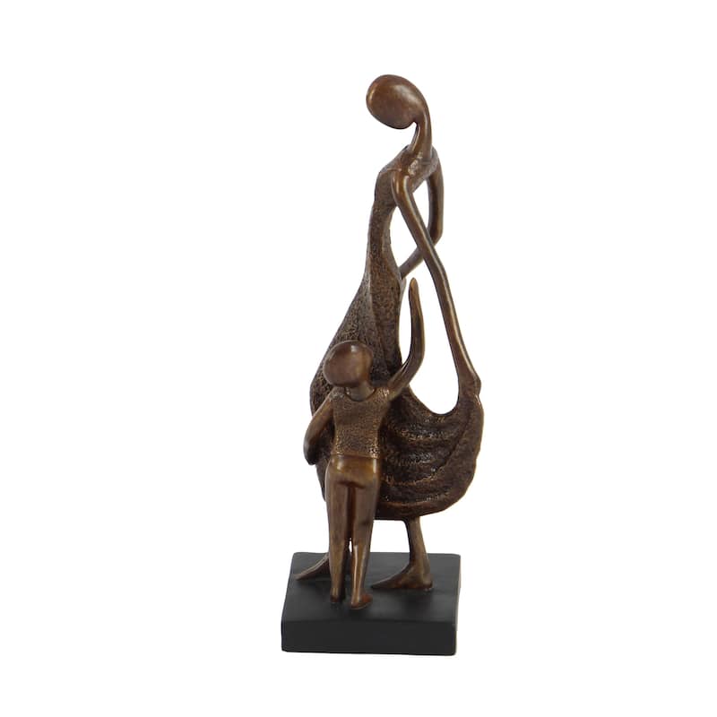 Polystone Family Decorative Sculpture - Bronze - Roche River Decor