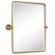 preview thumbnail 73 of 126, TEHOME Woodvale Rectangle Vertical Metal Wall Mirrors 24" x 19" - Brushed Gold